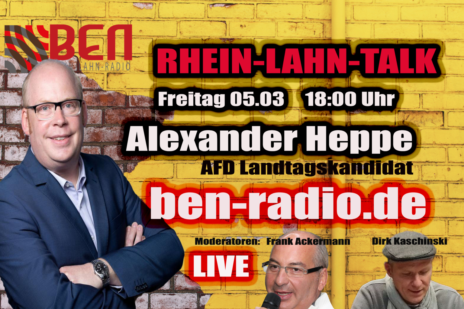 Alexander Heppe Im BEN Radio Freitag 18 Uhr BEN Radio